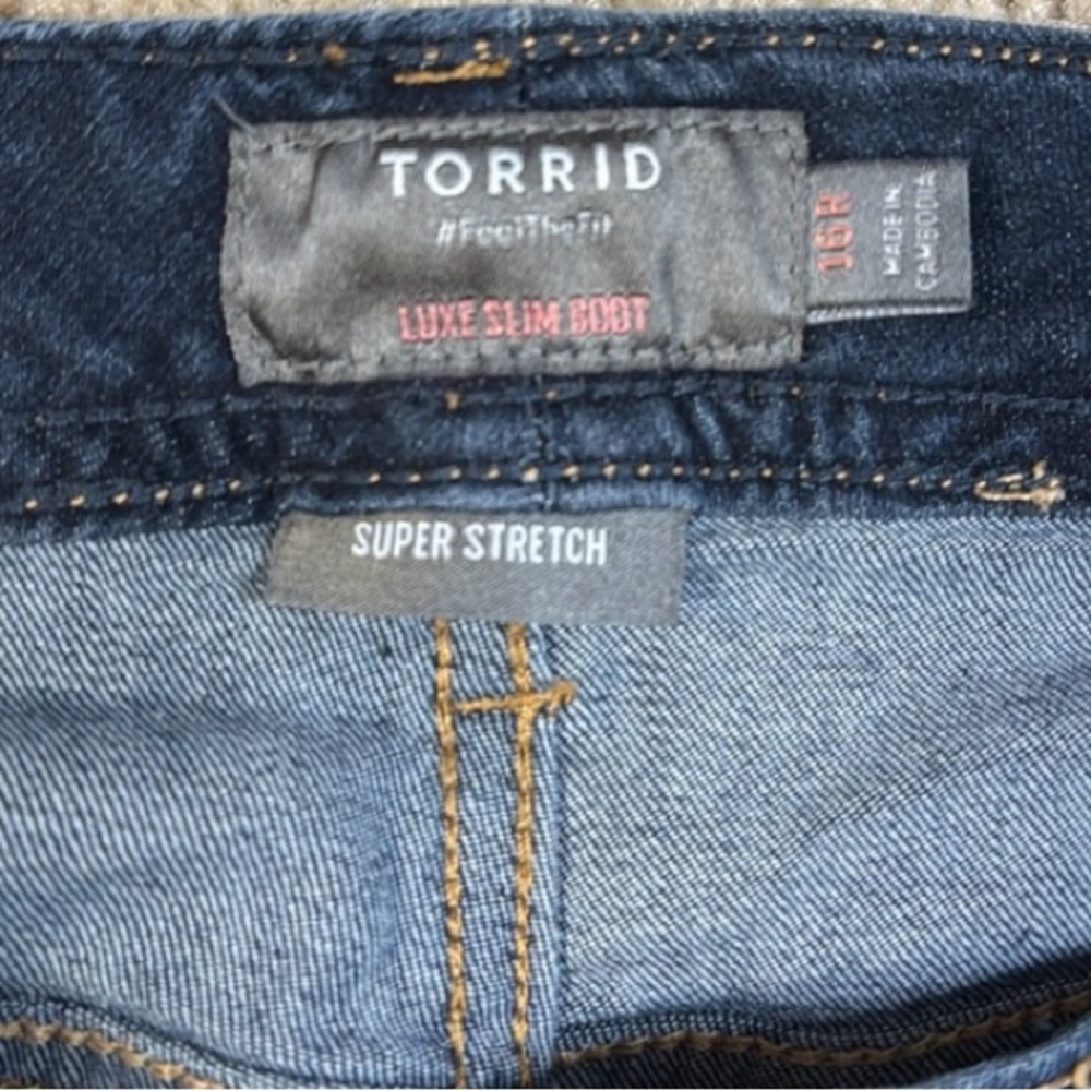 Torrid Luxe Slim Boot Super Stretch Jeans Sz 16 - Picture 5 of 8